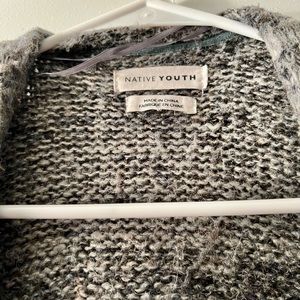 Native Youth Ombre gray and black cardigan from ASOS